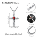 14K Gold Plated Cross Pendant Necklace Protection Jewelry Religious Gift
