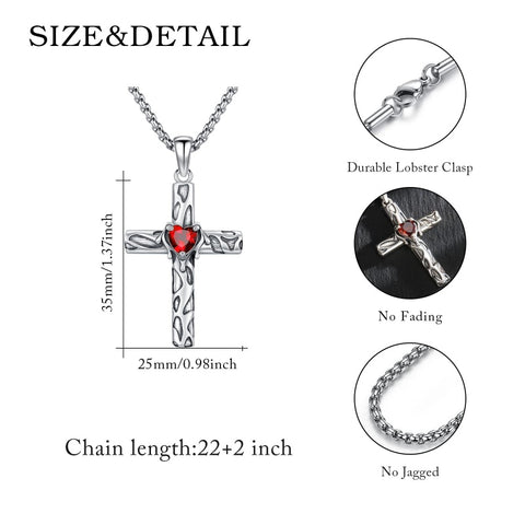 14K Gold Plated Cross Pendant Necklace Protection Jewelry Religious Gift