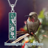 925 Sterling Silver Hummingbird Urn Necklace for Ashes