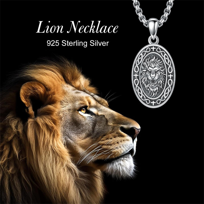Sterling Silver Dragon Eagle Lion Tiger Wolf Pendant Necklace