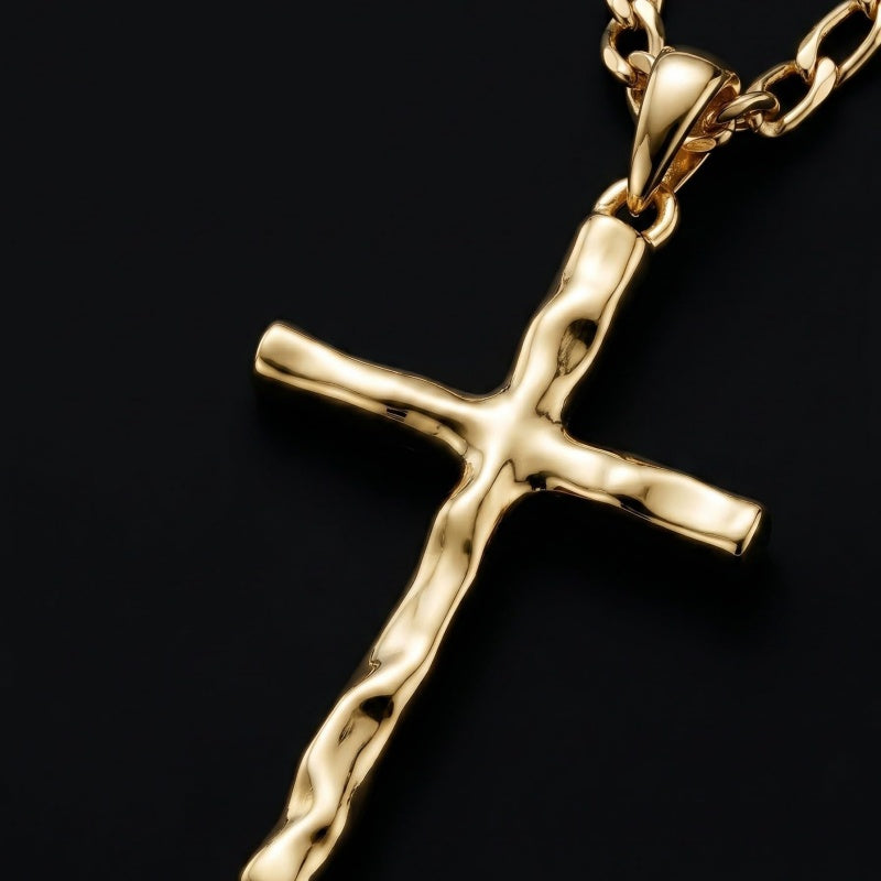 14K Gold Plated Cross Pendant necklace