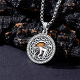 Sterling Silver Tiger Eye Eagle Lion Pendant Necklace for Men