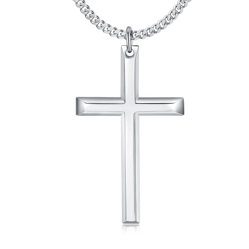14K Gold Plated Cross Pendant Necklace Protection Jewelry Religious Gift