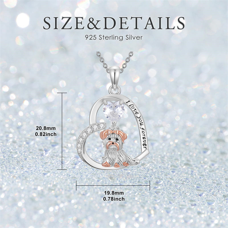 Sterling Silver 12 Month Birthstone Yorkshire Pendant Necklace