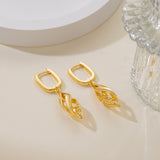 14K Gold Plated Twisted  Hoop  Earrings for Women