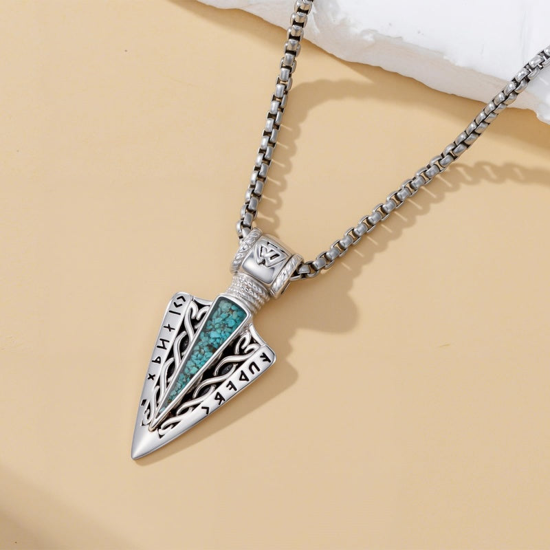 14K Gold Plated Turquoise Cross Pendant Necklace