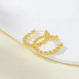 14K Gold Plated Round Heart Cubic Zirconia Elegant  Earring for Women