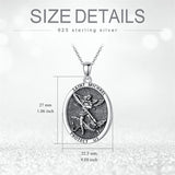 Sterling Silver St Michael St Benedict St Anthony St Jude Medal Pendant Necklace