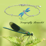 Anklet Sterling Silver Dragonfly Ankle Bracelets Jewelry for Women Girls Gifts