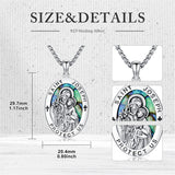 Sterling Silver St Michael St Benedict St Anthony St Jude Medal Pendant Necklace