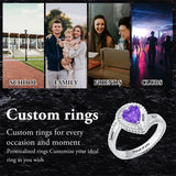 Sterling Silver Personalized Birthstone Engraved High School College Class Ring Graduation Jewelry