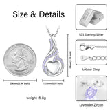Sterling Silver Heart Shape Tear Dangle Urn Necklace for Ashes