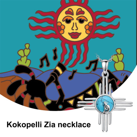 Sterling Silver Turquoise Kokopelli Arrowhead Cross Zia Roadrunner Zia Fox Arrowhead Eagle Pendant Necklace