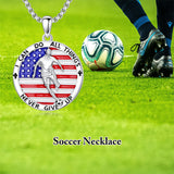 Sterling Silver American Flag Baseball  Basketball Boxing Football Golf Sports Pendant Necklace