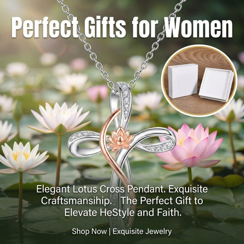 Sterling Silver Daisy Rose Plumeria Lotus Sunflower Cross Pendant Necklace for Women