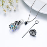 Sterling Silver Teardrop Crystal Butterfly Dragonfly Fox Hummingbird Phoenix Tree of Life Urn Necklaces for Ashes