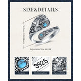 Sterling Silver Oxidized Dragonfly Butterfly Hummingbird Sea Turtle Anchor Cross Tree of Life Sunflower Spoon Ring