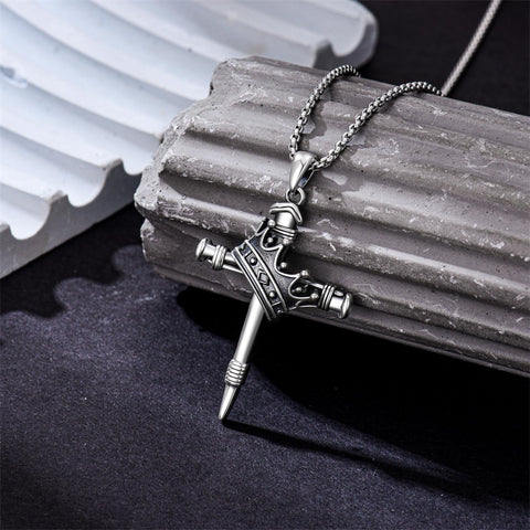 Sterling Silver Lion Semicolon Rose Sunflower Cross Pendant Religious Necklace