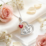 Sterling Silver Mother Daughter Two Hippo Two Elephant Two Horse Two Dachshund Two Cow Pendant Necklace