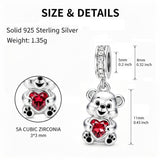 Sterling Silver Lion Red Panda Fox Bear Capybara Charm Beads Christmas Birthday Gift