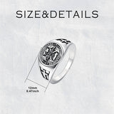 Sterling Silver Gothic Skull  Momento Mori Memento Mori Signet Ring