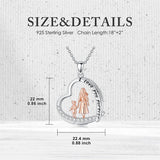 Sterling Silver Mother Daughter Father Daughter Sister Pendant Necklace Family Jewelry for Christmas Mother's Day