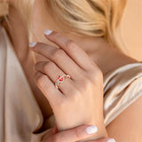 Copper Custom Birthstone Engraved Class Ring University College High School Graduation Gifts for Her