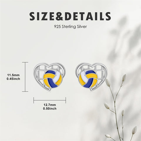 Sterling SilverHockeyBasketball Softball Football Volleyball Pickleball Soccer Baseball Tennis Stud Sport Earrings