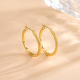 14K Gold Plated  Lightweight Hoop Earring for Women
