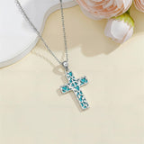 Sterling Silver Cross Pendant Necklace for Women Southwestern Cross Jewelry Gifts