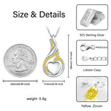 Sterling Silver Heart Shape Tear Dangle Urn Necklace for Ashes