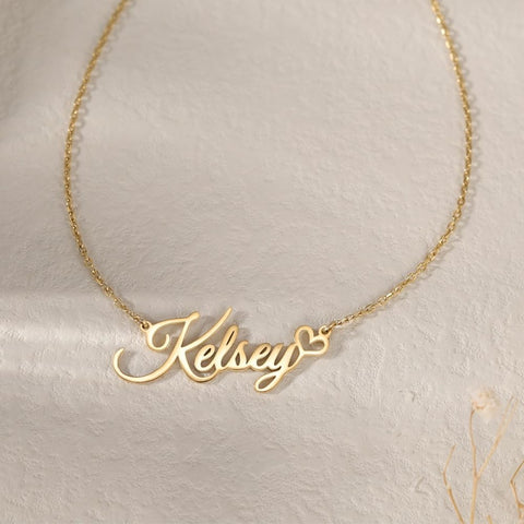 14K Gold Plated Custom Name  Pendant Necklace Gifts for Women