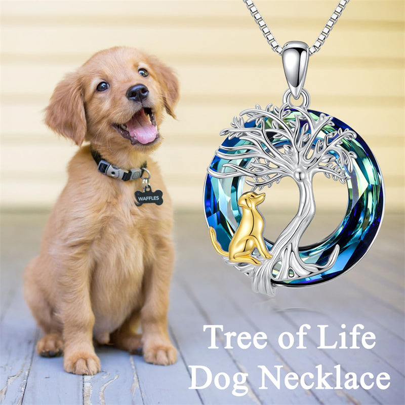 Sterling Silver Crystal Tree of Life Cardinal  Cat Hummingbird Dog Dragonfly Eagle Pendant Necklace