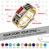 Copper Personalized Birthstone High School College Class Ring Graduation Gift