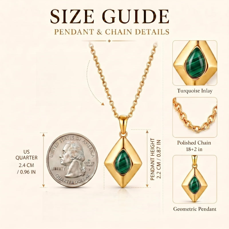 14K Gold Plated Bohemian Teardrop Pendant Necklace for Women