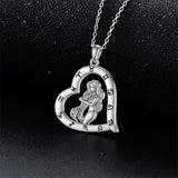 Sterling Silver Heart 12 Constellations Pendant Necklace