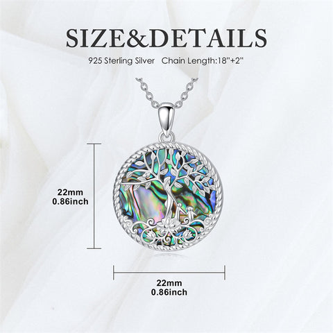 Sterling Silver Tree of Life Necklace Mother Daughter Mother Son Pendant Necklace Gift for Mother's Day Christmas