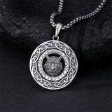 Sterling Silver Oxidized Tiger Wolf Lion Leopard Pendant Necklace for Men