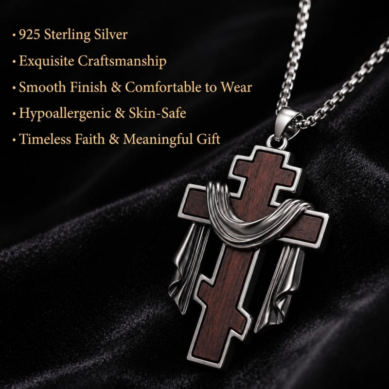 Sterling Silver Cross Pendant Necklace Christian Religious Jewelry Gifts for Anniversary