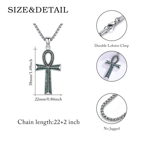 14K Gold Plated Cross Pendant Necklace Protection Jewelry Religious Gift