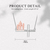 Sterling Silver Cross Father Daughter Mother Daughter Sister Pendant Necklace Engraved with I Love You Forever