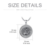 Sterling Silver St Michael St Benedict St Anthony St Jude Medal Pendant Necklace