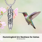 Sterling Silver Animal Angel Wings Pet Jesus Bullet Urn Necklaces for Ashes for Men