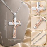 Sterling Silver Cross Pendant Necklace Christian Religious Jewelry Gifts for Anniversary