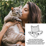 Personalized Cat Picture Ring 925 Sterling Silver Custom Cat Photo Engraved Ring Custom Picture Ring Gift for Women Cat Love