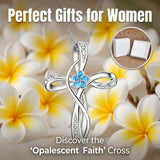 Sterling Silver Daisy Rose Plumeria Lotus Sunflower Cross Pendant Necklace for Women