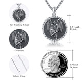 925 Sterling Silver Patron Saint Medals Saint Christopher Amulet Saint Michael Necklace Protection Jewelry for Men