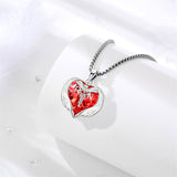 Sterling Silver Crystal Guardian Angel Caduceus Pendant Necklace