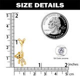 14K Yellow Gold Bear Pendant Necklace