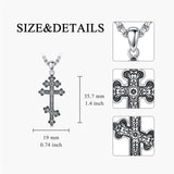 Sterling Silver Orthodox Cross Pendant Necklace Religious Gift